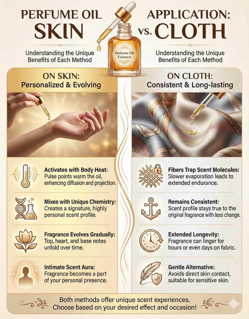 benefits of perfume oil application pulse points & cloth